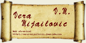 Vera Mijailović vizit kartica